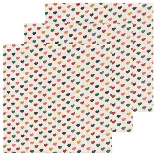 Konges Sløjd GOTS 3-Pack Muslin-klud Coeur Coloré |  | 0