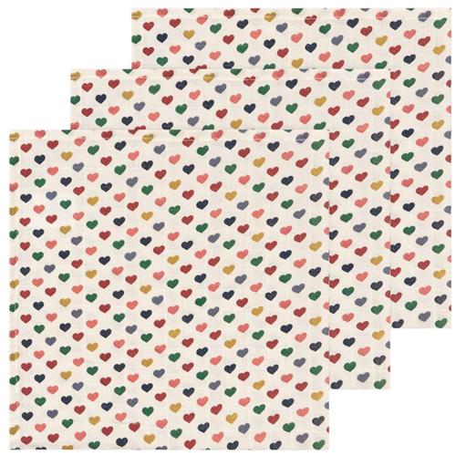 Konges Sløjd GOTS 3-Pack Muslin-klud Coeur Coloré One Size      kvinde
