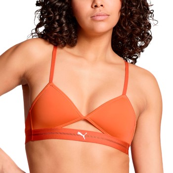 Puma Cut Out Triangle Top Orange polyamid Small Dame