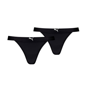 Puma Trusser 2P Tanga String Sort polyamid Medium Dame