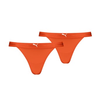 Puma Trusser 2P Tanga String Orange polyamid Large Dame