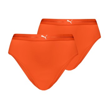 Puma Trusser 2P Women High Waist Brazilian Briefs Orange polyamid Small Dame