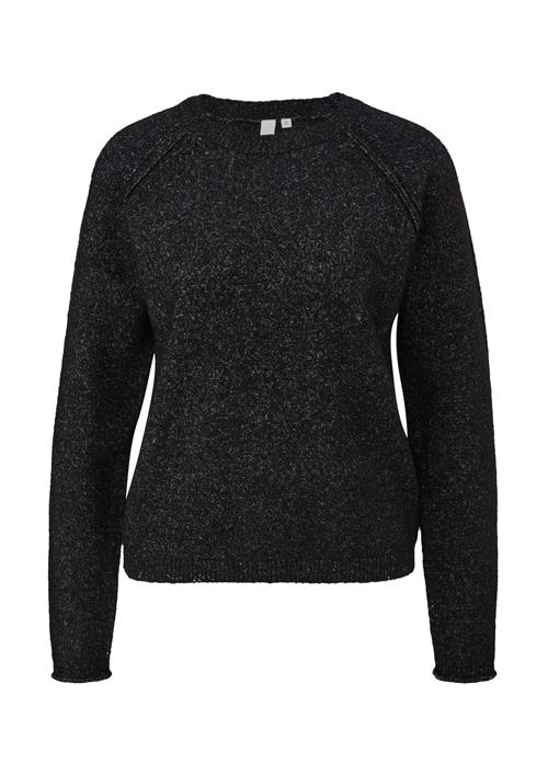 QS Pullover  sort-meleret