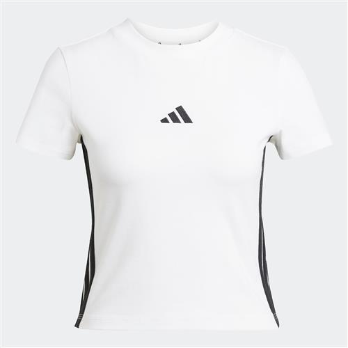 Se ADIDAS SPORTSWEAR Funktionsbluse 'Essentials'  sort / hvid ved About You