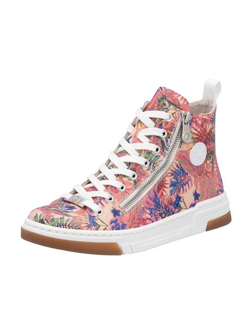 Rieker Sneaker high  koboltblåt / lime / rosé / gammelrosa