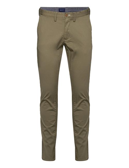 Se Hallden Twill Chinos GANT Green ved Booztlet