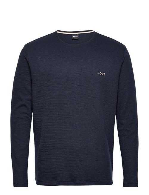 BOSS Waffle Ls-Shirt BOSS Navy