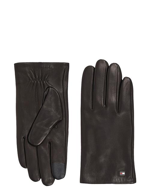 Tommy Hilfiger Essential Flag Leather Gloves Tommy Hilfiger Black