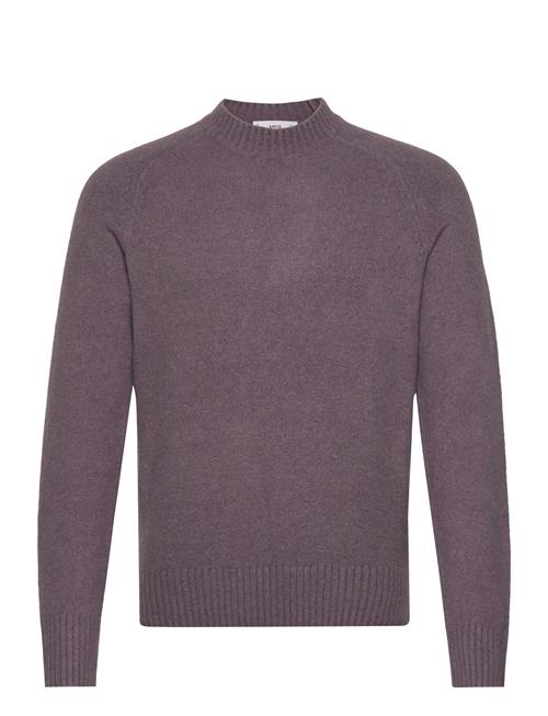 Knitted Sweater With Ribbed Details Mango Purple