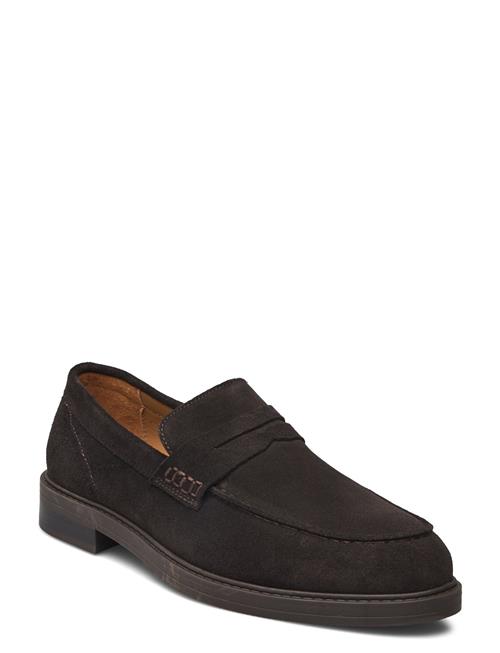 Slhblake Suede Penny Loafer Selected Homme Brown