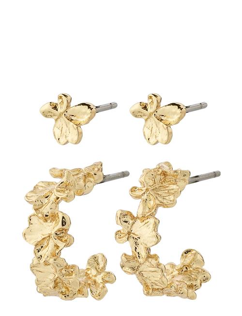 Pilgrim Zhuri Recycled Earrings 2-In-1 Set Pilgrim Gold