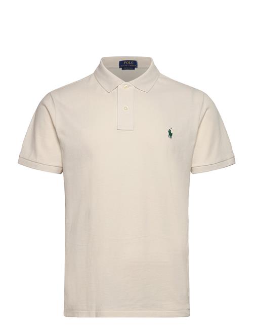 Polo Ralph Lauren Custom Slim Fit Mesh Polo Shirt Polo Ralph Lauren Cream