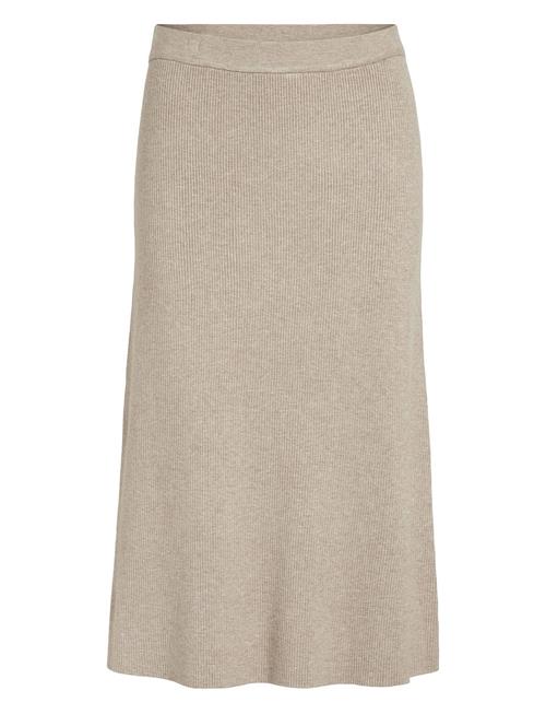 Vila Vicomfy A-Line Knit Skirt- Noos Vila Beige