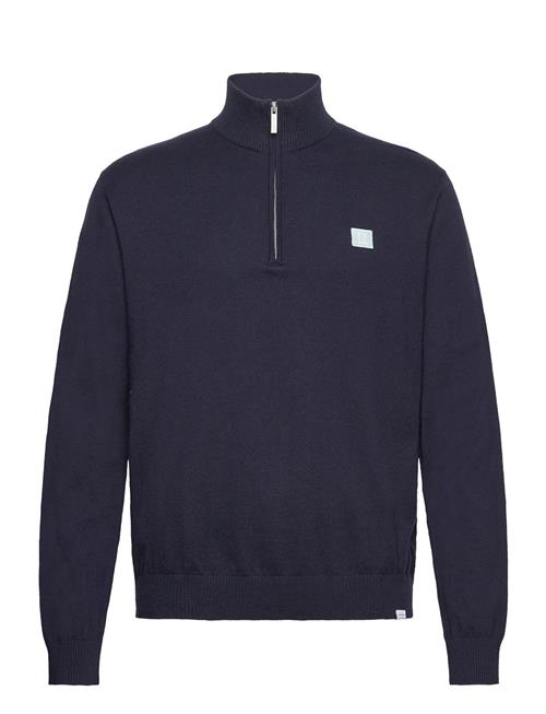 Les Deux Elias Patch Cashton Half-Zip Knit Les Deux Navy