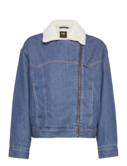 Sherpa Moto Jkt Lee Jeans Blue