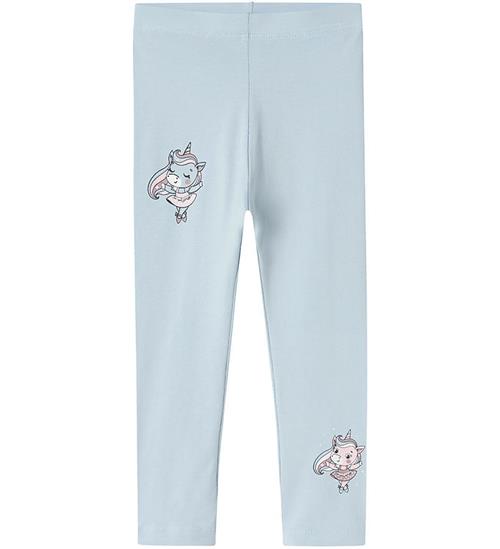 Se Name It Leggings - NmfVivian - Subdued Blue/Unicorns ved KidsWorld