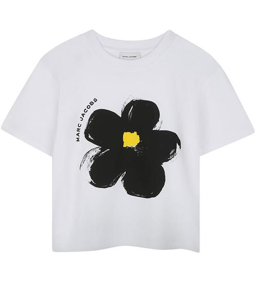 Little Marc Jacobs T-shirt - Hvid/Sort m. Blomst