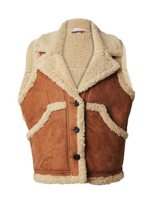 TOPSHOP Vest  beige / cognac