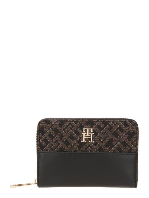 TOMMY HILFIGER Tegnebog 'JACQUARD'  brun / guld / sort / hvid