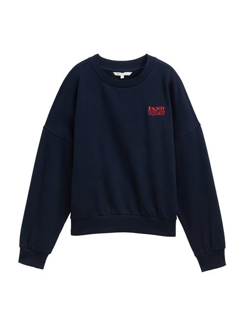 Se TOM TAILOR DENIM Sweatshirt  navy / rød ved About You