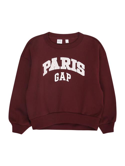 GAP Sweatshirt 'V-CITY'  burgunder / hvid