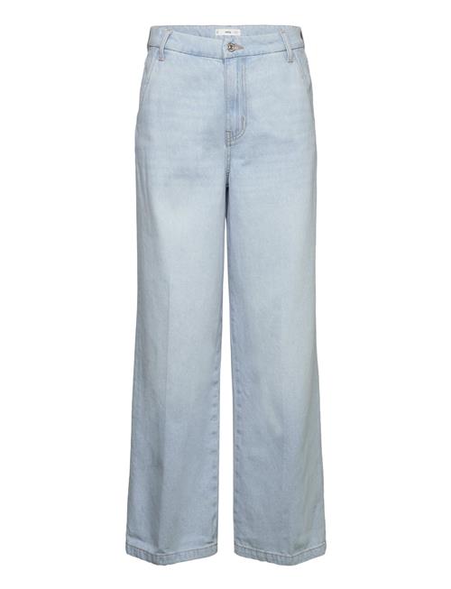 Mango Mid-Rise Straight Jeans Mango Blue