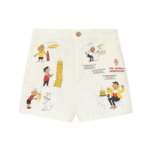 The Animals Observatory Pig Kid Shorts White Logo | Hvid | 4 years