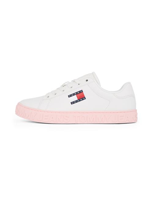 Se Tommy Jeans Sneaker low 'Essential'  ecru / navy / rød ved About You