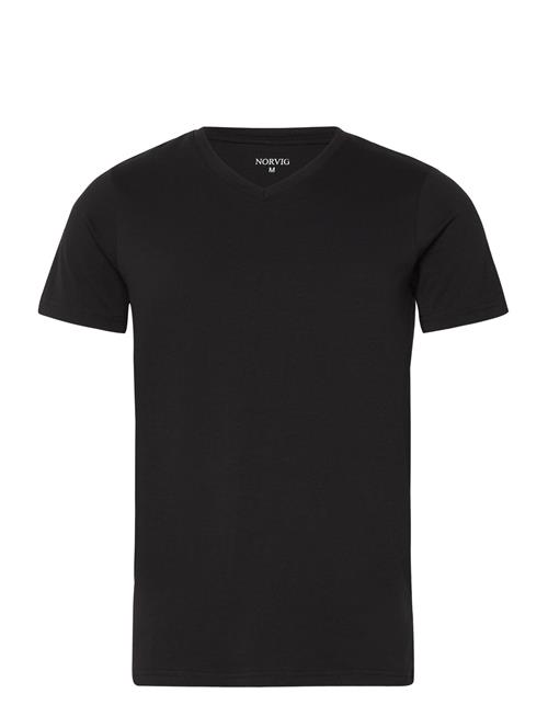 Men's V-Neck Tee, Cotton/Stretch NORVIG Black