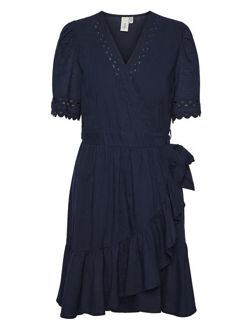 YAS Yasnavina 2/4 Wrap Dress S. YAS Navy