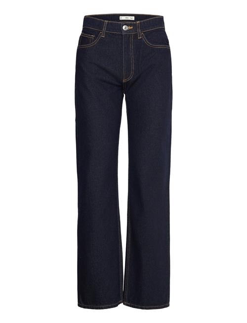 High Waist Straight Jeans Mango Navy