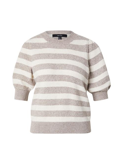 VERO MODA Pullover 'VMDOFFY'  taupe / hvid