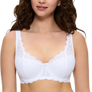 Triumph Bh Amourette Wired Bra With Lace Hvid E 85 Dame