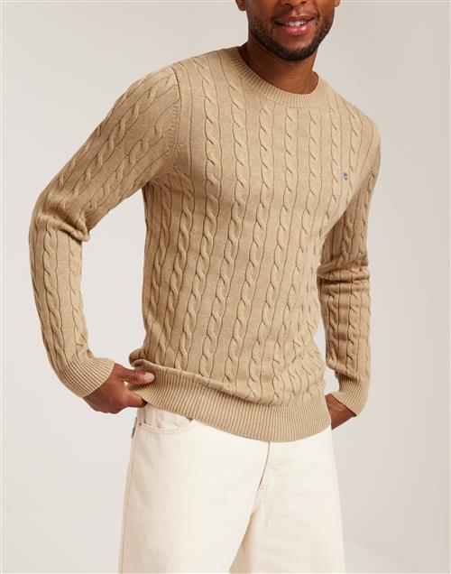 Gant Cotton Cable C-Neck Striktrøjer Beige