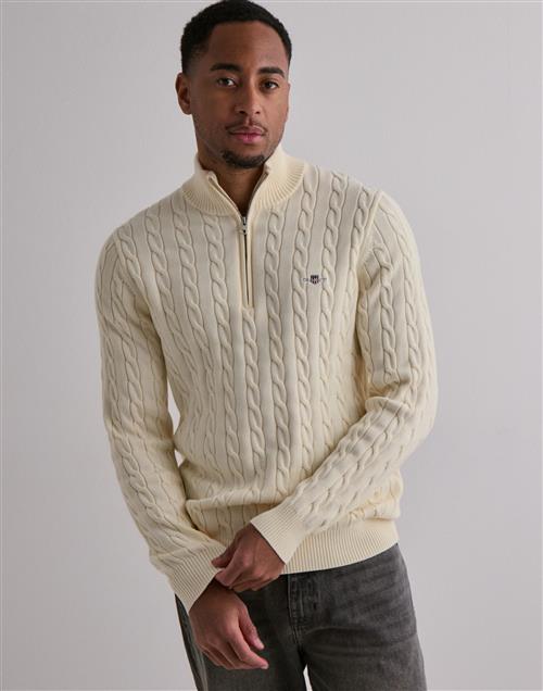 Gant Cotton Cable Half Zip Half zip Hvid