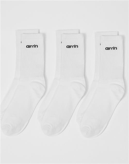 Aim'n - Hvid - Aim'n Logo Socks 3-Pack