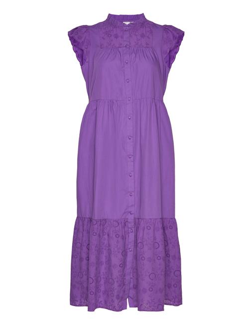 YAS Yasviola Ss Long Shirt Dress S. YAS Purple