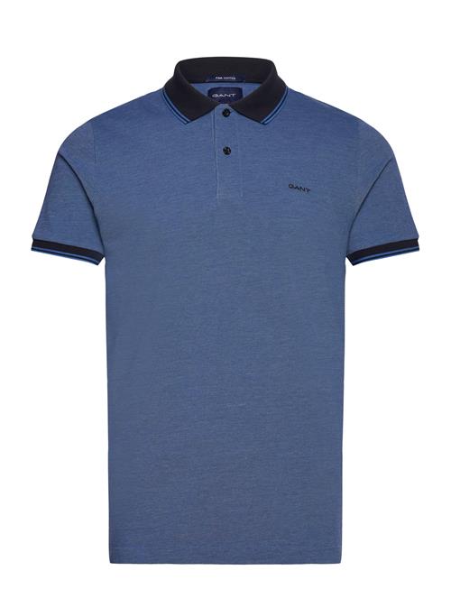 4-Col Oxford Ss Pique GANT Blue