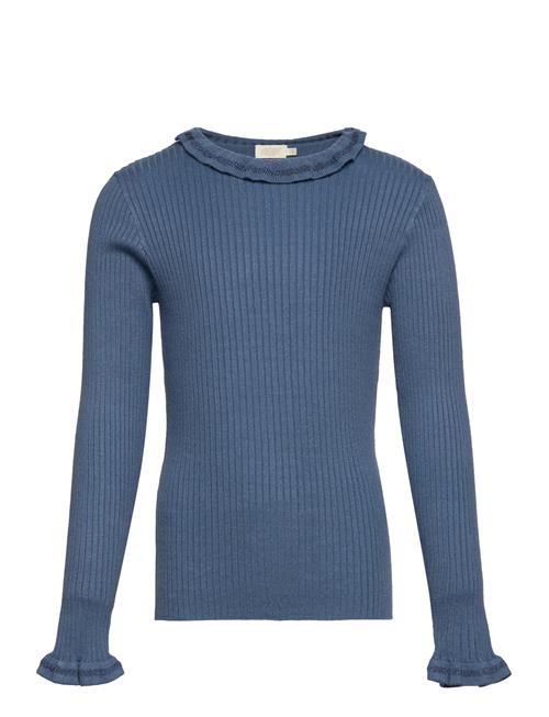 Creamie Pullover Rib Knit Creamie Blue