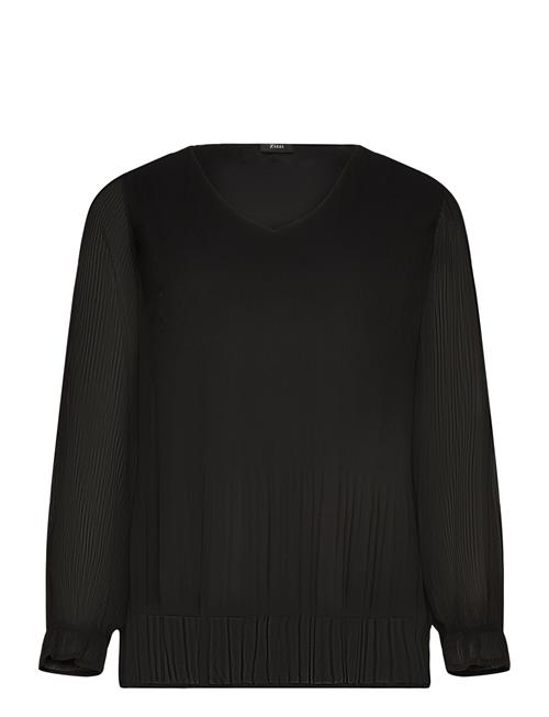 Vgabby, L/S, V-Neck Blouse Zizzi Black