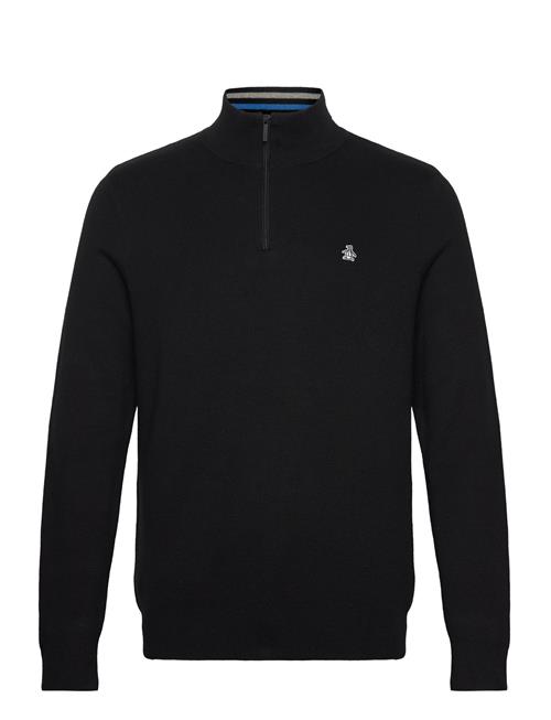 Original Penguin Cttn 1/4 Zip Tipped Original Penguin Black