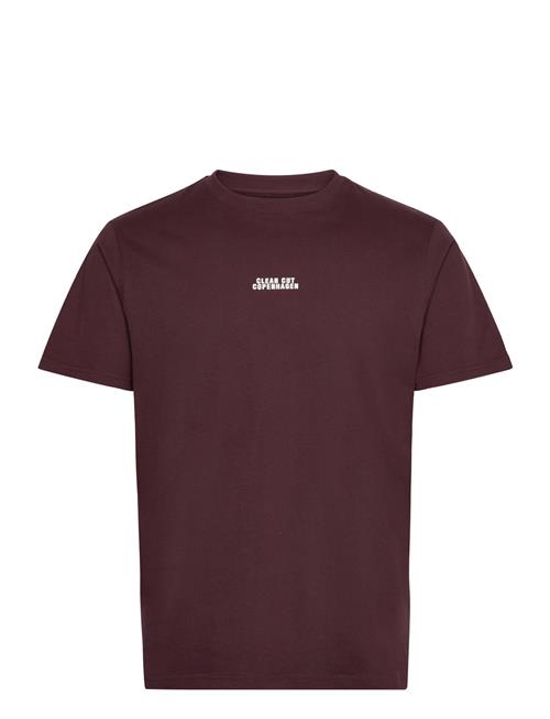 Clean Cut Copenhagen Cohen Brushed Tee Ss Clean Cut Copenhagen Burgundy