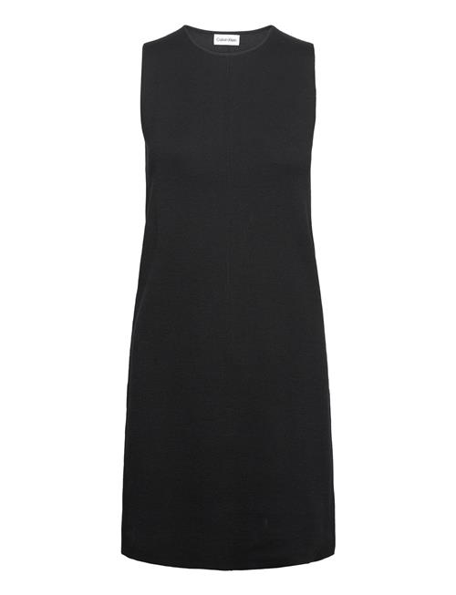 Extra Fine Wool Shift Dress Calvin Klein Black