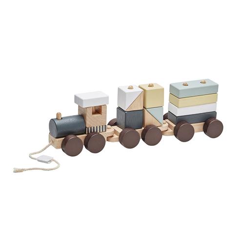 Kid's Concept Block Train Træk-sammen Legetøj | Beige | 0-3