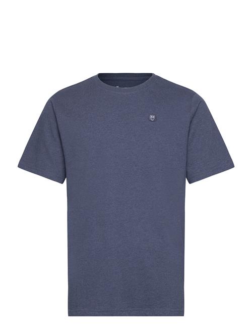 Knowledge Cotton Apparel Loke Badge T-Shirt - Regenerative O Knowledge Cotton Apparel Navy