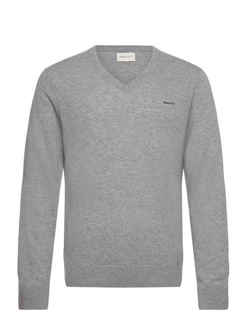 GANT Extrafine Lambswool V-Neck GANT Grey