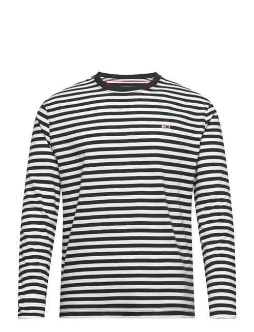 Tju Basic Striped Ls Tee Tommy Jeans Black