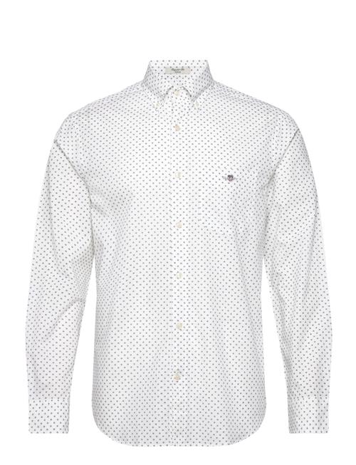 GANT Reg Micro Print Shirt GANT White