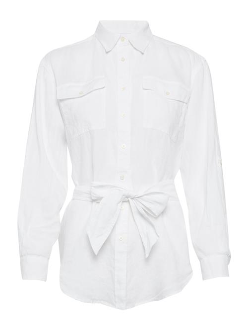 Lauren Ralph Lauren Relaxed Fit Belted Linen Shirt Lauren Ralph Lauren White