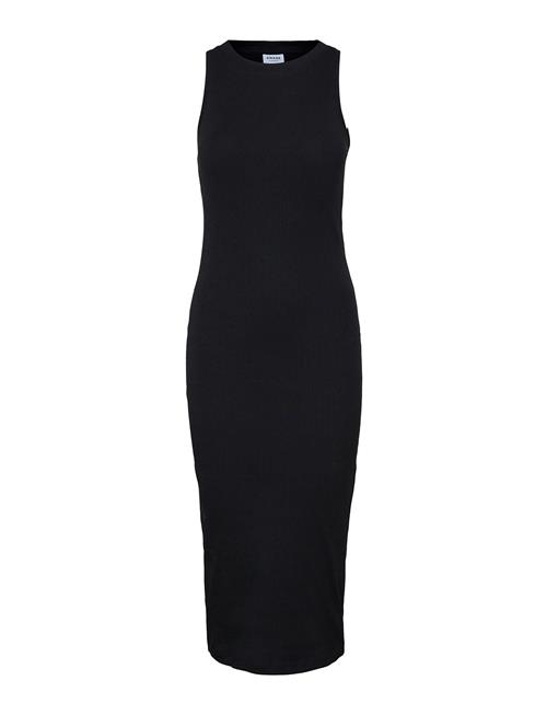 Vmlavender Sl O-Neck Calf Dress Vma Noos Vero Moda Black